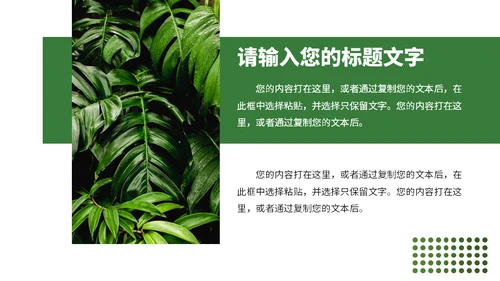 绿色的田野春天生态农业通用PPT模板