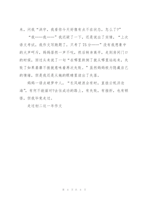 走过初二这一年作文5篇.docx