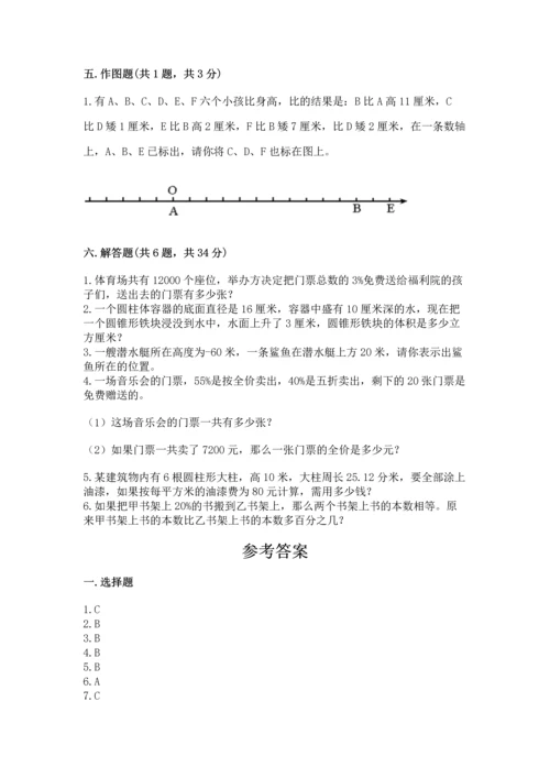 人教版六年级下册数学期末测试卷精品【易错题】.docx