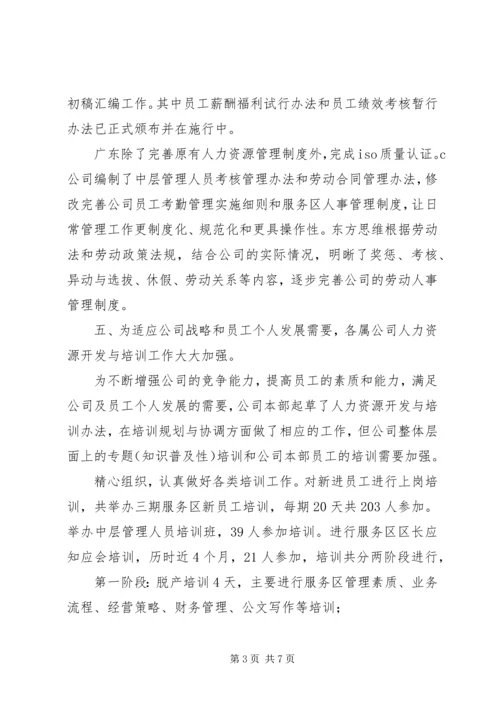 企业人力资源部年终工作总结.docx