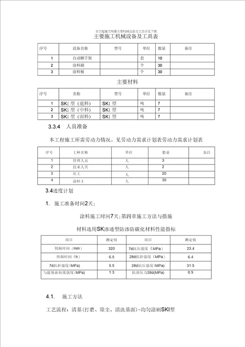 混凝土防碳化施工方案