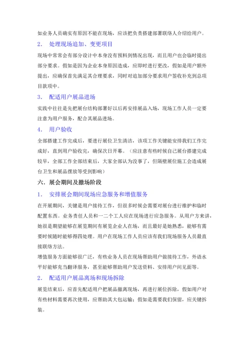 一个展览业务的操作综合流程.docx