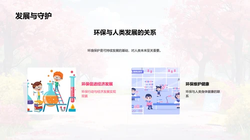 环保生活实践教育PPT模板