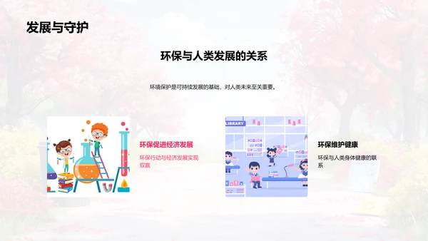 环保生活实践教育PPT模板