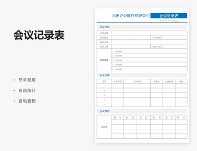 会议记录表