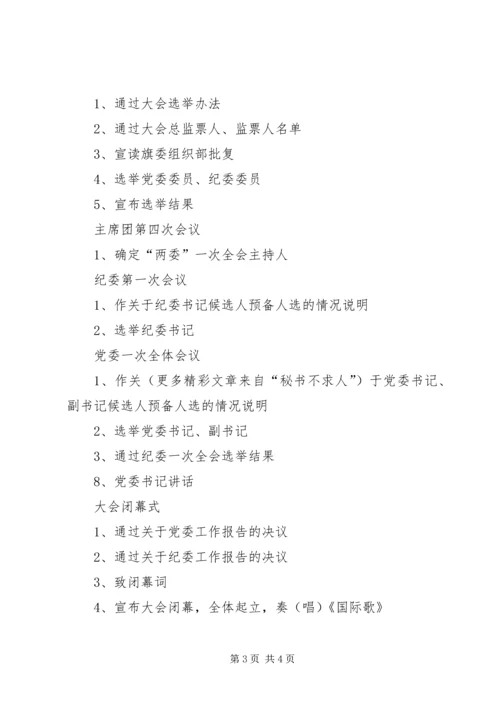 某乡镇委员会第一次代表大会日程安排 (2).docx