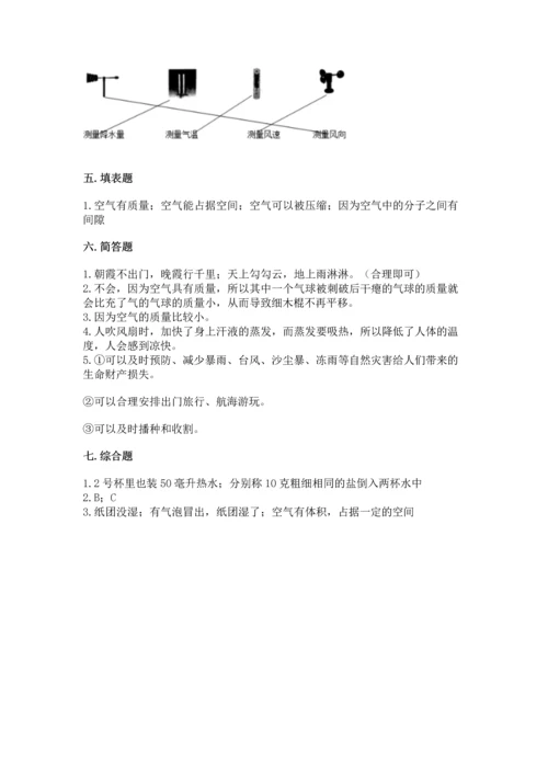 教科版三年级上册科学期末测试卷【名校卷】.docx