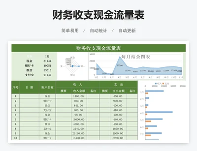 财务收支现金流量表