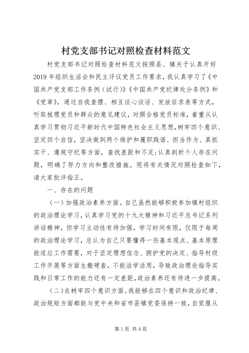 村党支部书记对照检查材料范文.docx