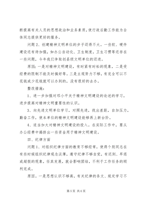 安全生产监督管理局局长党性分析材料(1).docx