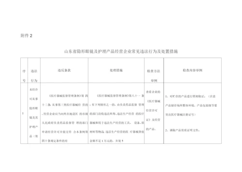 山东省隐形眼镜及护理产品经营企业常见违法行为及处置措施2.docx