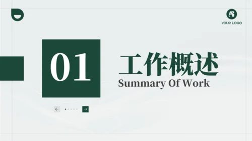 深绿色电力年度工作汇报商务通用ppt模板