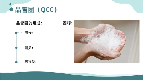 商务风提高手卫生依从性QCC知识培训品管圈医疗质量管理品管圈