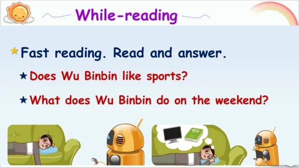 Unit 2 My week Part B & C Read and write & Story t