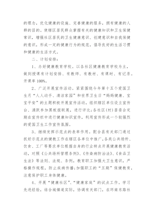 2016年度社区健康教育工作总结.docx