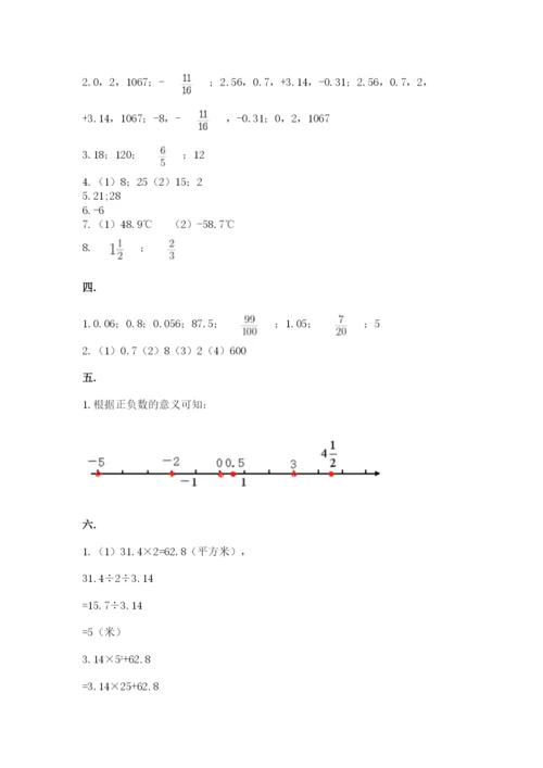 洛阳市小学数学小升初试卷（达标题）.docx