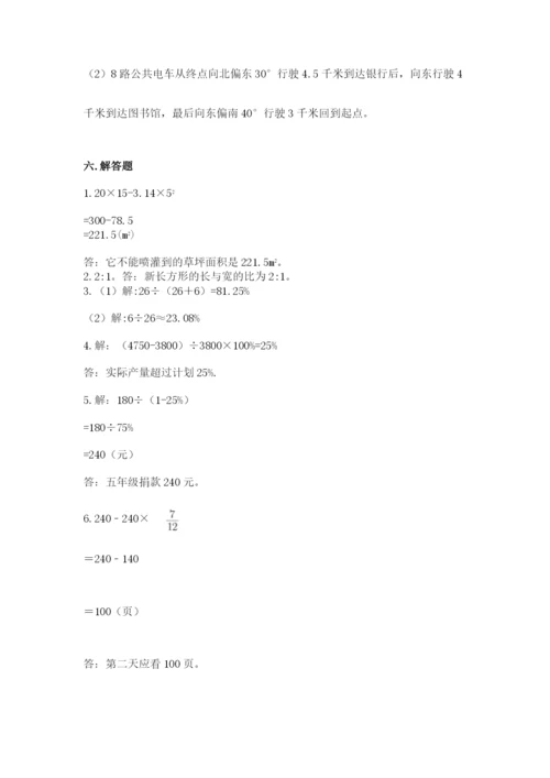 人教版六年级上册数学期末测试卷（考点梳理）word版.docx