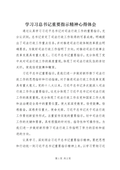 学习习总书记重要指示精神心得体会.docx