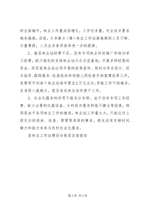 县林业工作站建设合格县自查报告 (3).docx