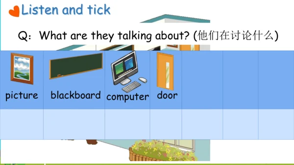 Unit 1 My classroom-Part A Let's talk & learn 课件(共