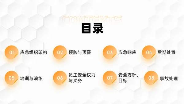 橙色简约几何商务应急预案培训PPT模板应急培训