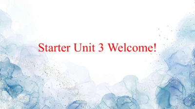 2024新人教版七年级英语上册Starter Unit 3精选练习题课件