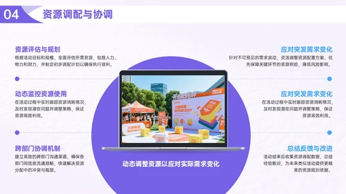 紫色营销活动执行指南PPT模板