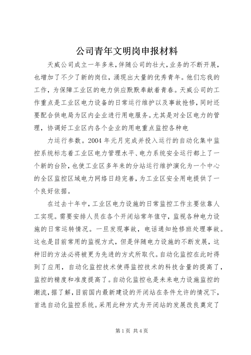 公司青年文明岗申报材料 (7).docx