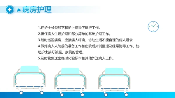 蓝色简约大方医生述职报告动态PPT
