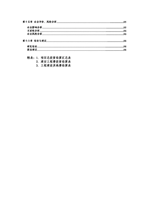 某小区建设项目可行性研究报告模板