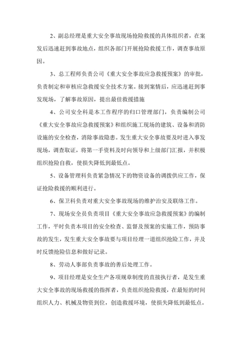 乌鲁木齐某公司重大安全或突发事故应急预案.docx