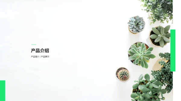 绿色绿植园艺工坊商业创业计划书PPT素材