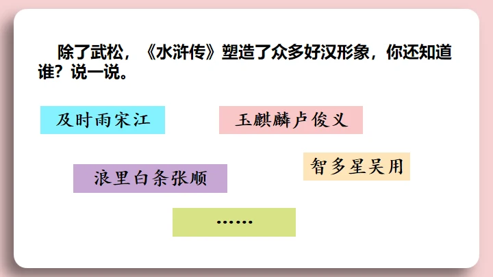 水浒传景阳冈武松打虎的故事通用PPT模板