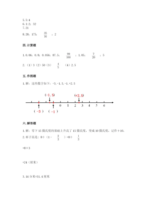 人教版六年级下册数学期末测试卷及答案【典优】.docx
