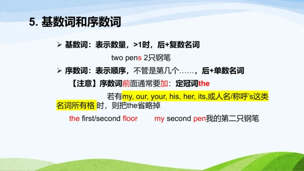 Unit 1 My school知识点复习 课件(共22张PPT)