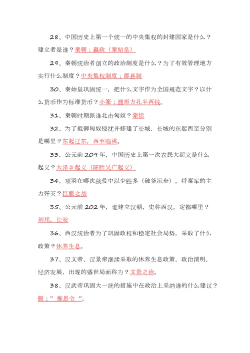 初中历史全6册知识点汇总.docx