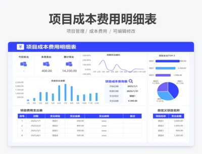 项目成本费用明细表