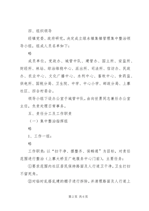 乡镇管理集中整治工作方案.docx
