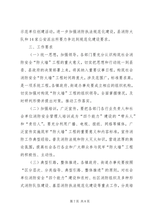 社会消防工程安排意见.docx