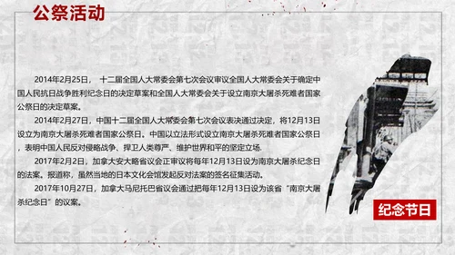 国家公祭日悼念活动PPT课件