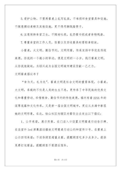 2022文明餐桌倡议书.docx