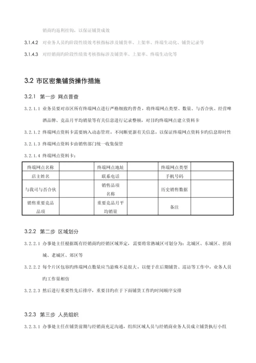 南京大富豪啤酒深度分销标准手册.docx