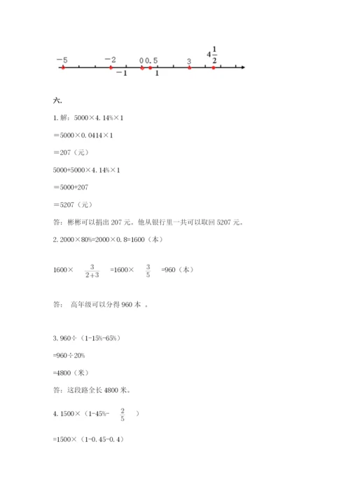 辽宁省【小升初】2023年小升初数学试卷附参考答案（精练）.docx