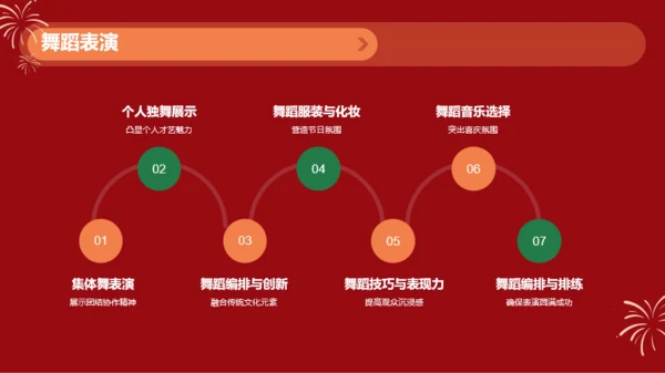 红色插画教师元旦庆祝活动PPT模板