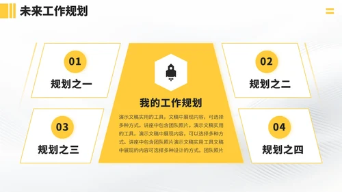 黄色企业求职面试简历PPT模板