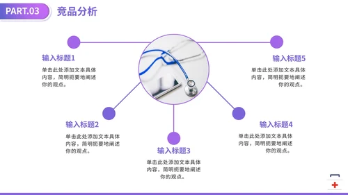 紫色渐变医学医疗器械大学生创业计划PPT模板