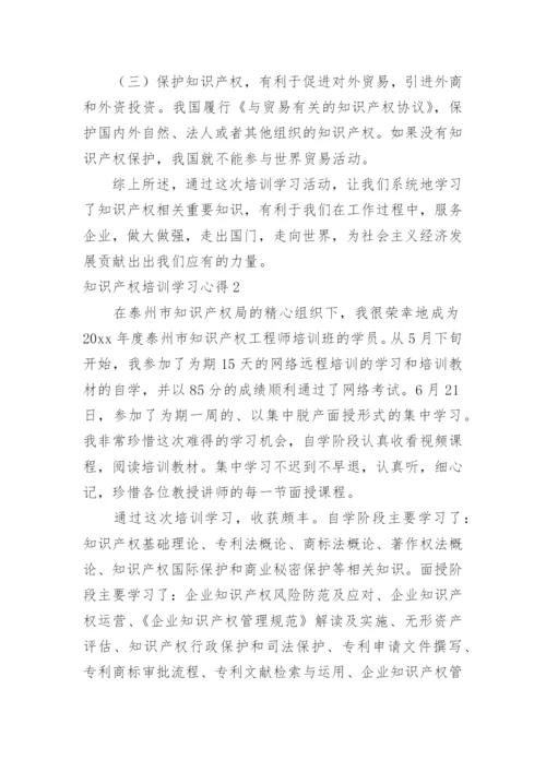 知识产权培训学习心得.docx