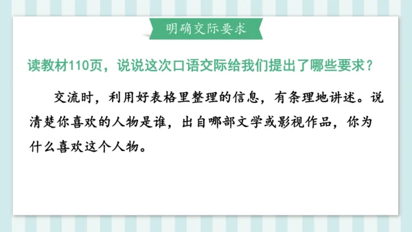 统编版语文五年级上册 第八单元 口语交际 我最喜欢的人物形象 课件