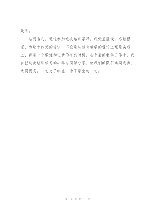 小学语文国培培训总结报告900字.docx