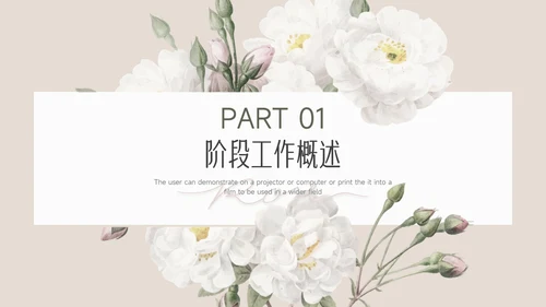 黄色植物小清新工作汇报PPT模板